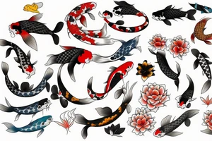 koi fish tattoo idea