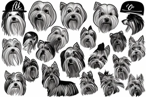 Fine line Yorkie tattoo idea