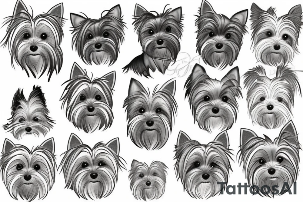 Yorkie memorial tattoo idea