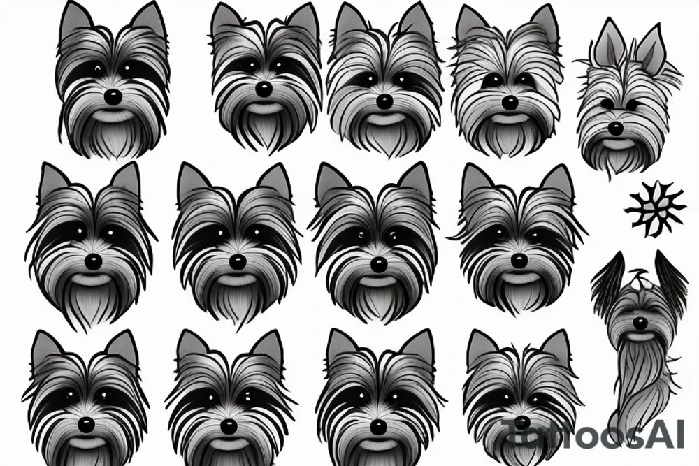 Yorkie memorial tattoo idea
