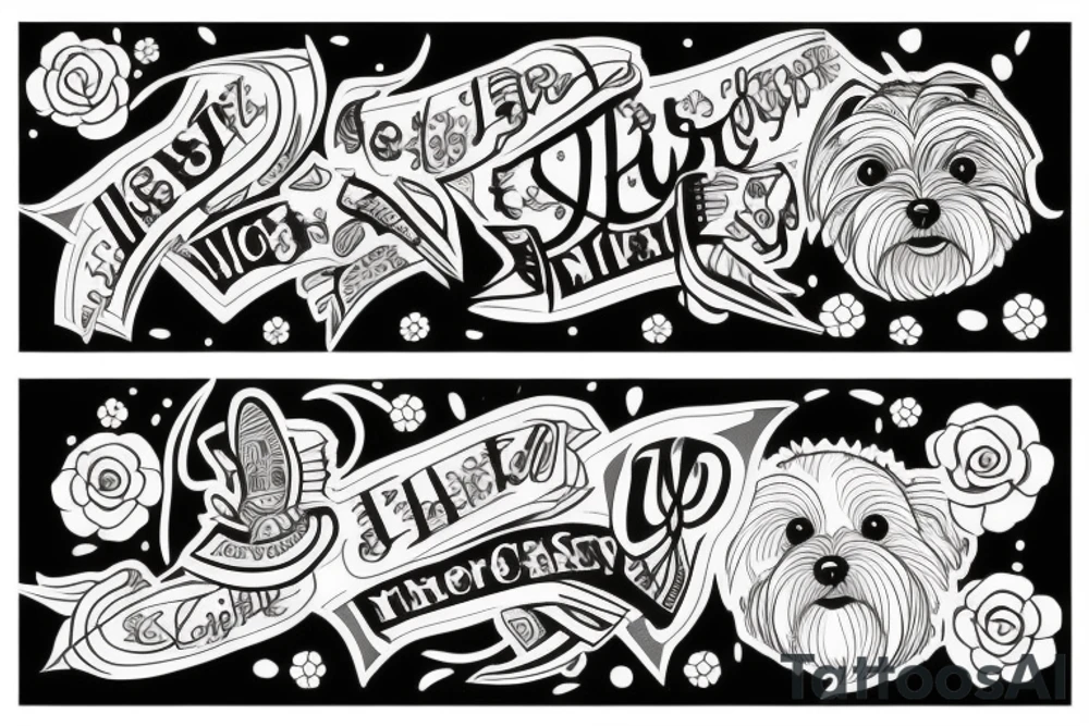 Yorkie memorial tattoo idea