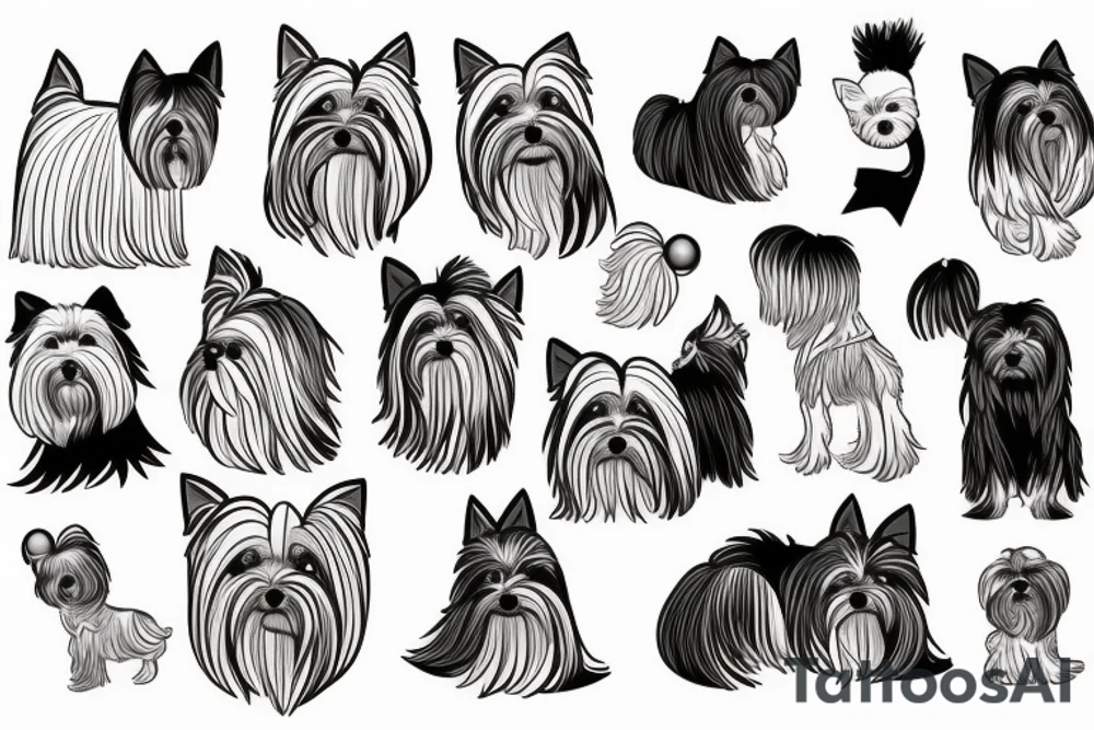 Yorkshire terrier memorial tattoo idea