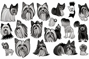 Yorkshire terrier memorial tattoo idea