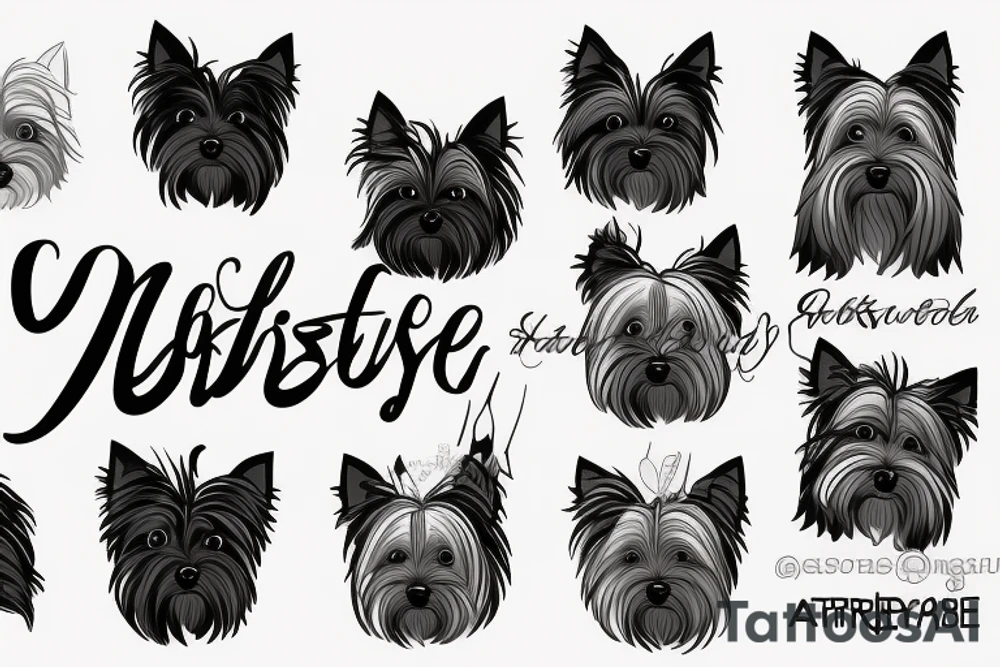 Yorkshire terrier memorial tattoo idea