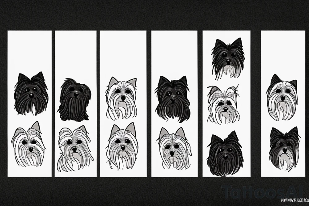 Yorkie terrier minimalist tattoo idea