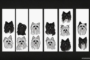 Yorkie terrier minimalist tattoo idea