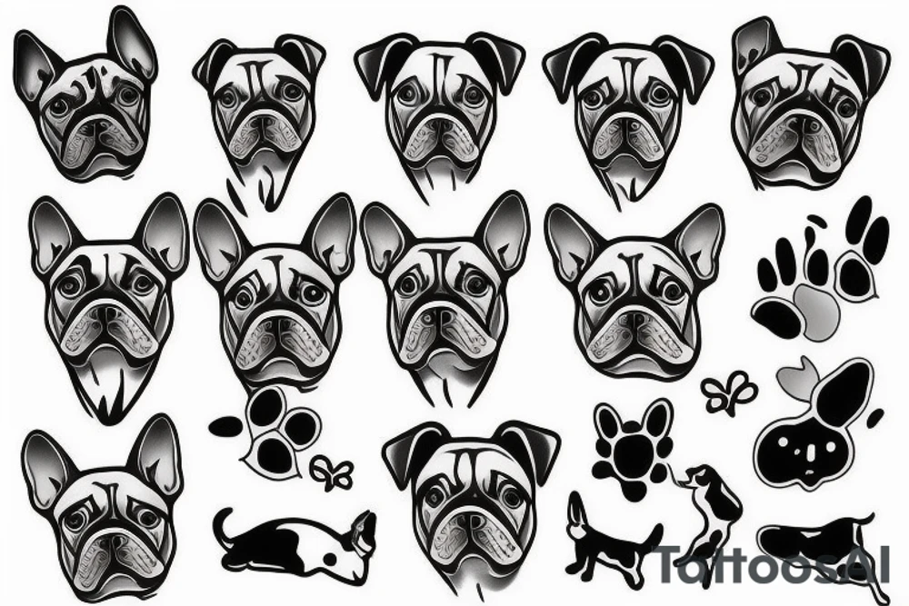 dog memorial tattoo idea