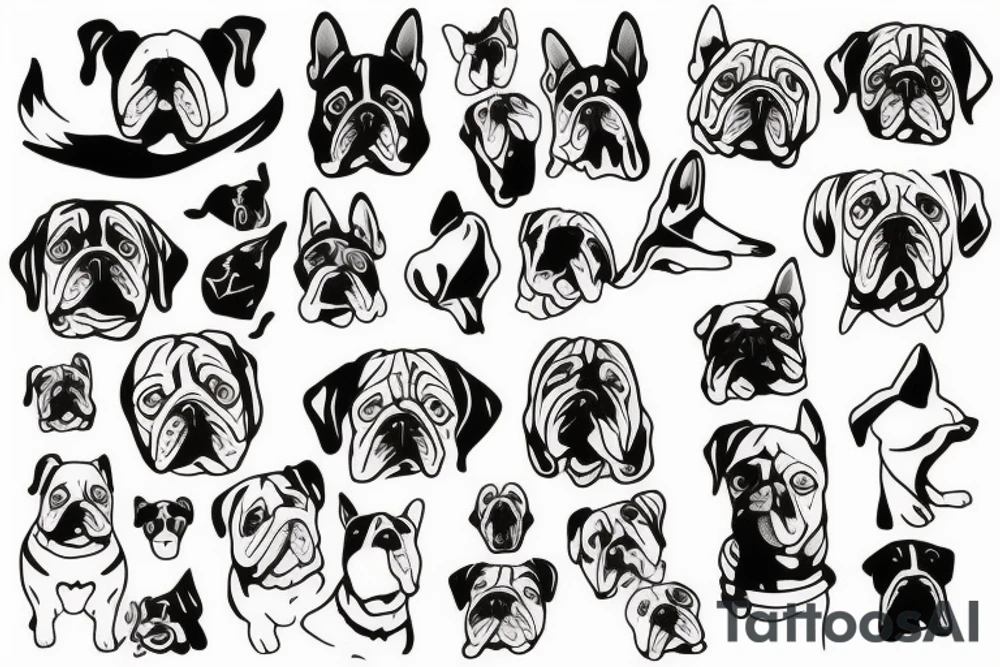 dog memorial tattoo idea