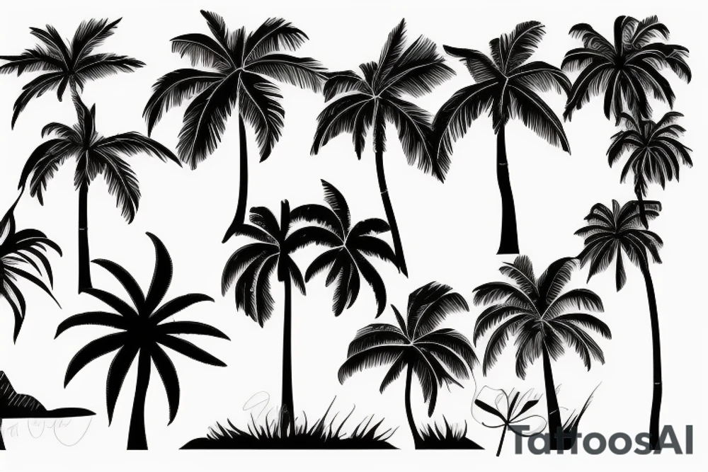 Palm tree tattoo idea