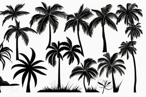Palm tree tattoo idea