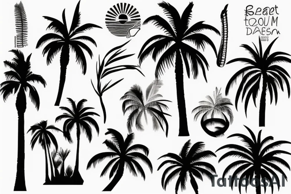 Palm tree tattoo idea
