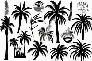 Palm tree tattoo idea