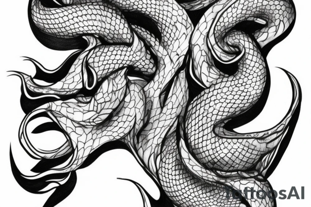 Justita blindfolded, the scales of Justita run as a background tattoo idea