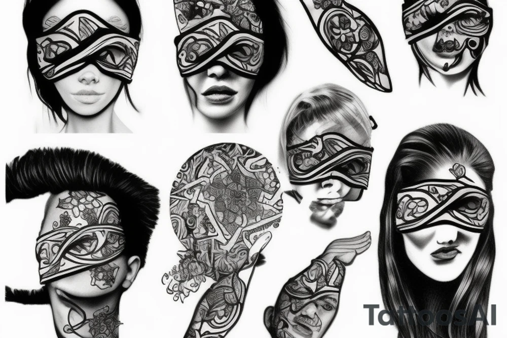 Justita blindfolded tattoo idea