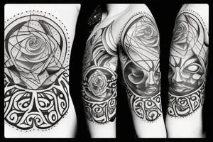 Justita blindfolded tattoo idea