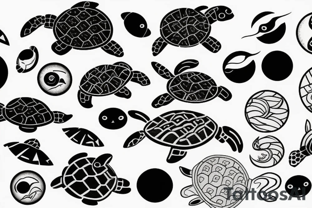 Eclipse turtle tattoo idea