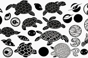 Eclipse turtle tattoo idea