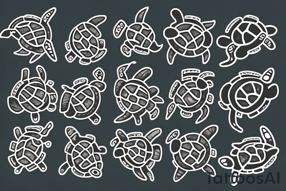 Eclipse turtle tattoo idea