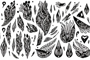 Vivimus ut moriamur in quotes surrounded by lilies and galaxies tattoo idea