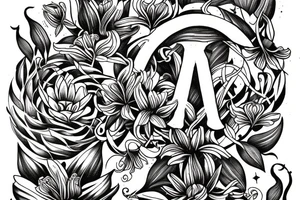 "Vivimus ut moriamur" in roman typography and quoted in text 
surrounded by lilies and galaxies tattoo idea