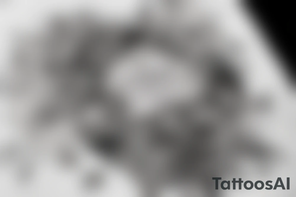 "Vivimus ut moriamur" in roman typography and quoted in text 
surrounded by lilies and galaxies tattoo idea