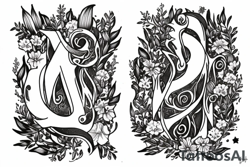 "Vivimus ut moriamur" in roman typography and quoted in text 
surrounded by lilies and galaxies tattoo idea