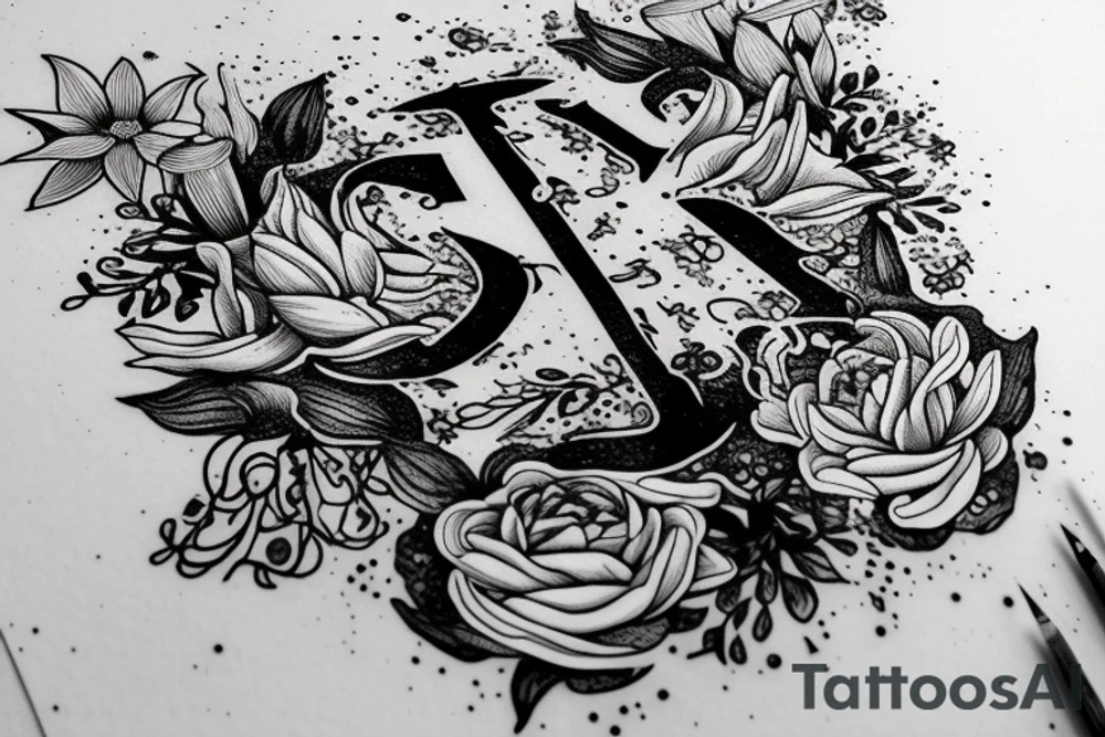 "Vivimus ut moriamur" in roman typography and quoted in text 
surrounded by lilies and galaxies tattoo idea