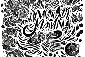 "Vivimus ut moriamur" in roman typography and quoted in text 
surrounded by lilies and galaxies tattoo idea