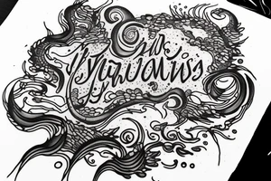 "Vivimus ut moriamur" in roman typography and quoted in text 
surrounded by water lilies and galaxies tattoo idea