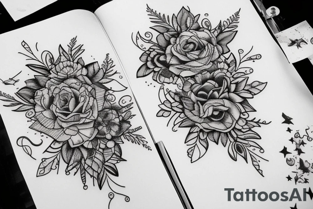 Flectere si nequeo superos, Acheronta moveba with flowers and stars tattoo idea