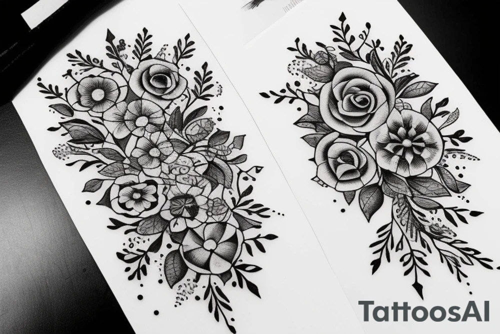 Flectere si nequeo superos, Acheronta moveba with flowers and stars tattoo idea