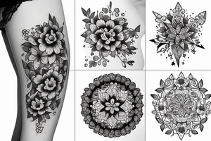 Flectere si nequeo superos, Acheronta moveba with flowers and stars tattoo idea