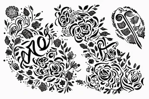 Flectere si nequeo superos, Acheronta moveba in quoted and floral script 
with flowers and stars tattoo idea