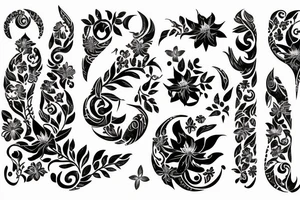 Flectere si nequeo superos, Acheronta moveba in quoted and floral script 
with lilies and stars tattoo idea