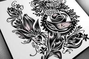 Flectere si nequeo superos, Acheronta moveba in quoted and floral script 
with lilies and stars tattoo idea