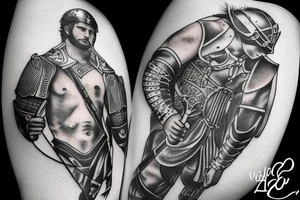 Gladiator in arena consilium capit no images of people tattoo idea
