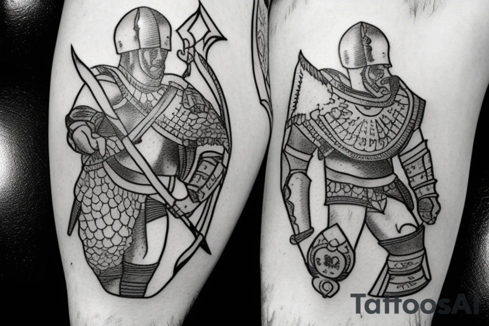 Gladiator in arena consilium capit no images of people tattoo idea