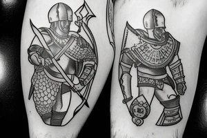 Gladiator in arena consilium capit no images of people tattoo idea