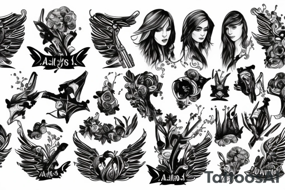 Ak47 angel tattoo idea