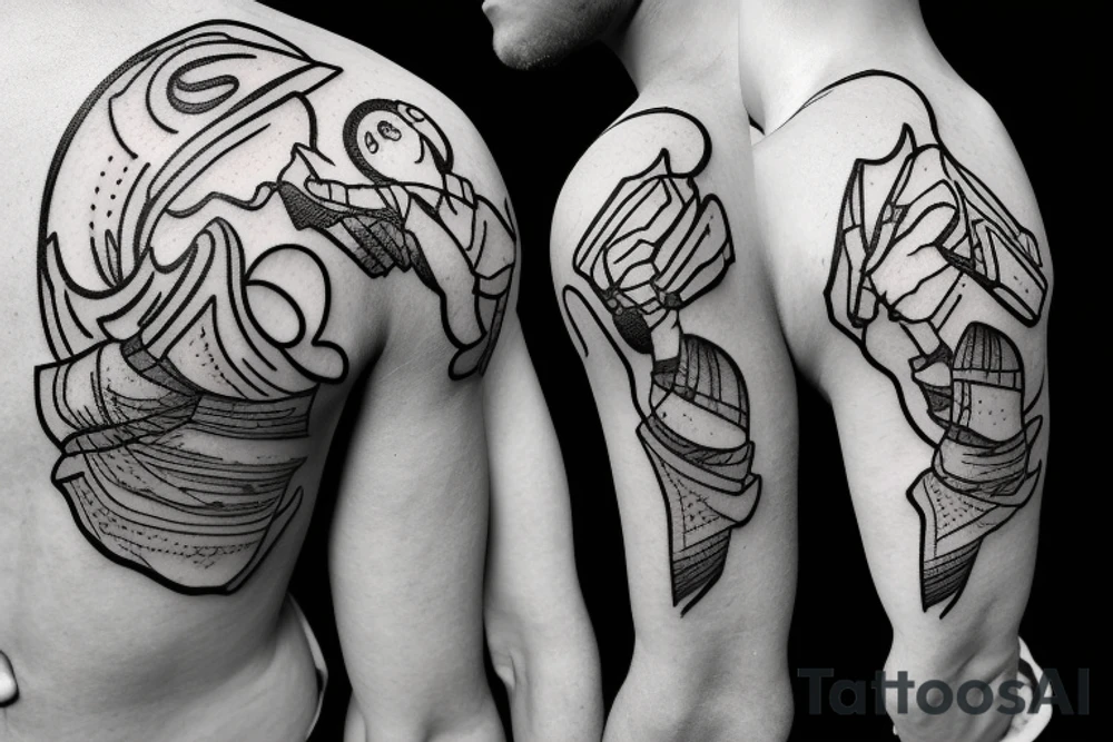 A rock climber scaling a mountain with coding symbols as handholds tattoo idea A rock climber scaling a mountain with coding symbols as handholds tattoo idea