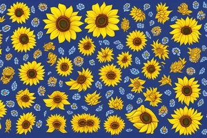 Sunflowers with paw prints tattoo idea
