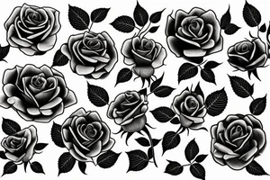 roses neotrad tattoo idea