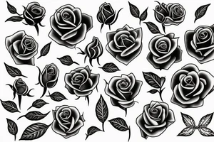 roses neotrad tattoo idea