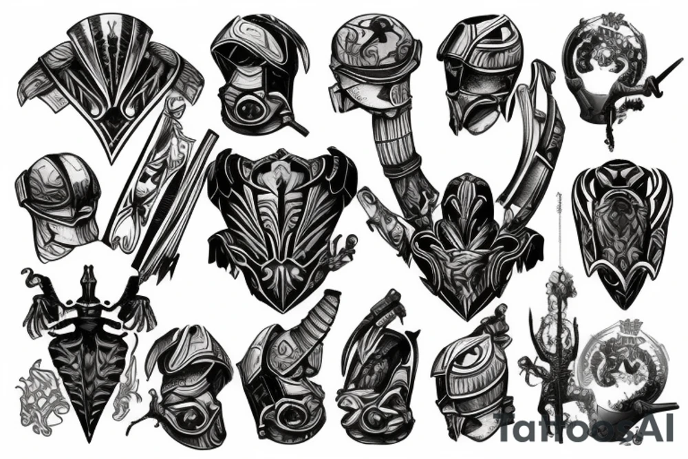 shoulder armor tattoo tattoo idea