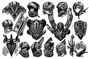 shoulder armor tattoo tattoo idea