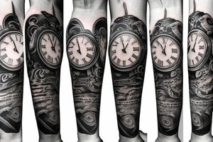 clock on forearm tattoo tattoo idea