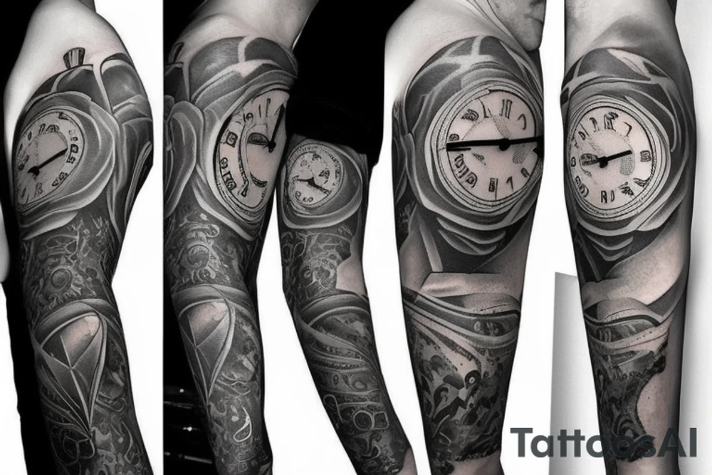 clock on forearm tattoo tattoo idea
