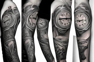 clock on forearm tattoo tattoo idea