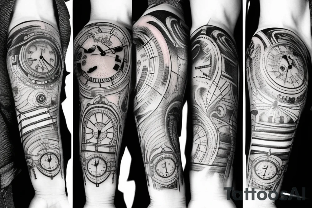 clock on forearm tattoo tattoo idea