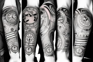 clock on forearm tattoo tattoo idea